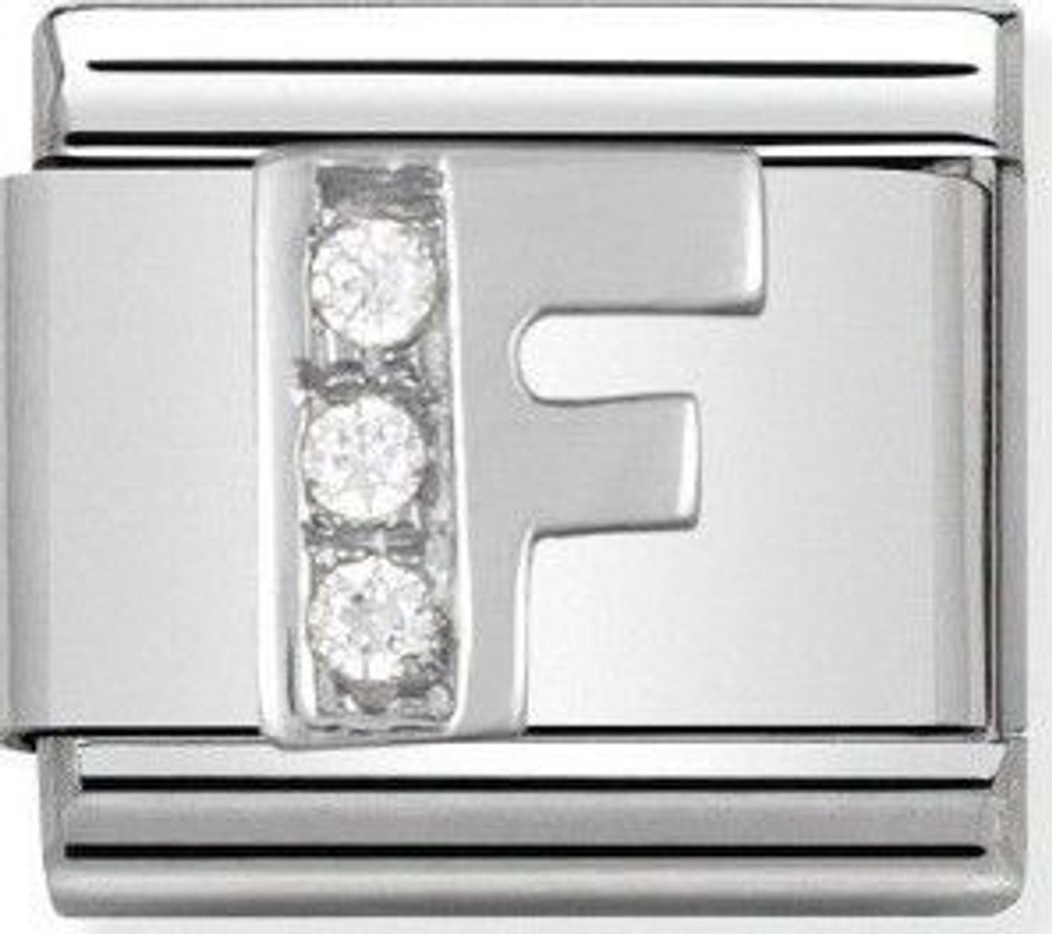 Charms Nomination Classic – Litera F z cyrkoniami srebro 330301 06.jpg